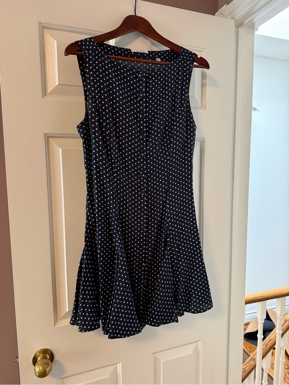 Doen polka dot silk blend mini dress size M